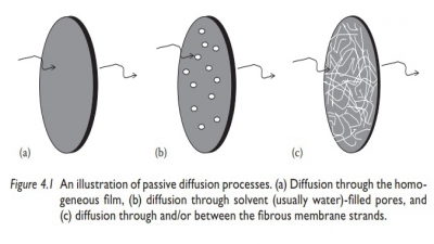 Diffusion: Drug transport across a polymeric barrier